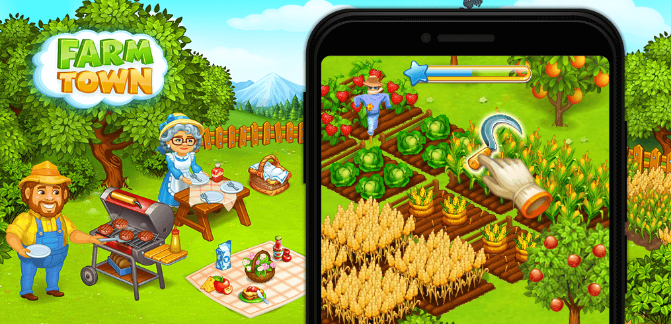 Download Gratis Farm Town Mod Apk Terbaru [Unlimited Money, Gems] v3.79
